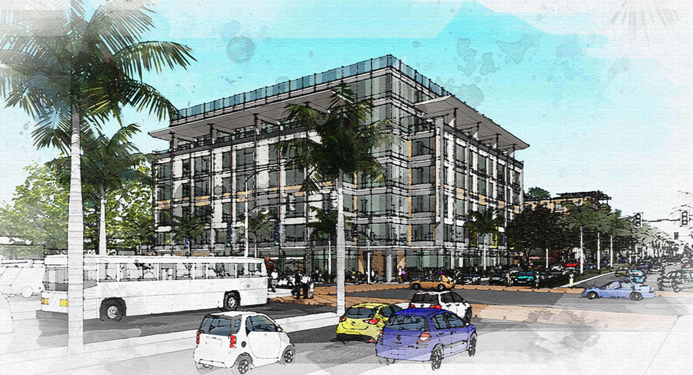 Rendering of Medical Building